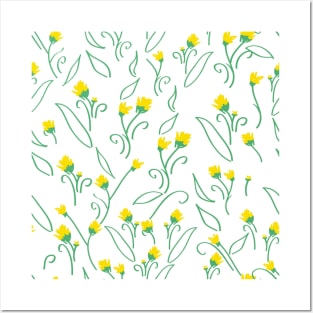 Dandelion Flower Fashion Pattern Seamless Posters and Art